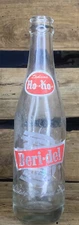 Vintage Deri-del Hot or KOld soda bottle. 8 oz