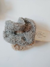 HIVE  CO Cozy Comfort Scrunchies Hair Ties Super Soft 2-pk Grey Beige
