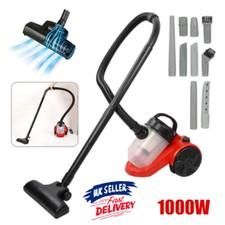 Bagless Cylinder Vacuum Cleaner 1000W Compact Lightweight Powerful Cyclonic Vac