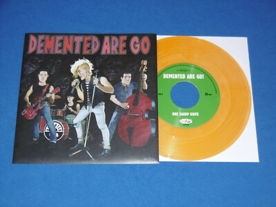 Demented Are Go 7'' Rubber Rock / One Sharp Knife ORANGE VINYL ltd.56 Psychobilly