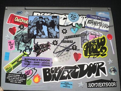 BOYNEXTDOOR OFFICIAL HOW? ALBUM STICKER Ver AUTOGRAPH SIGNED ALBUM