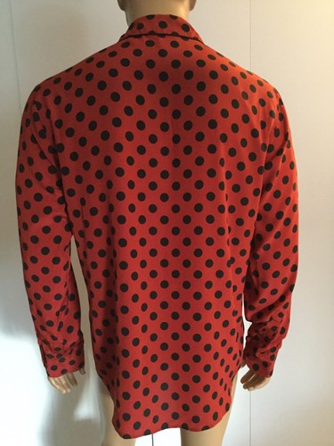 DOLCE & GABBANA Polka Dots Print SILK Pajama Shirt Sleepwear Size IT 5/ USA M - Picture 4 of 11