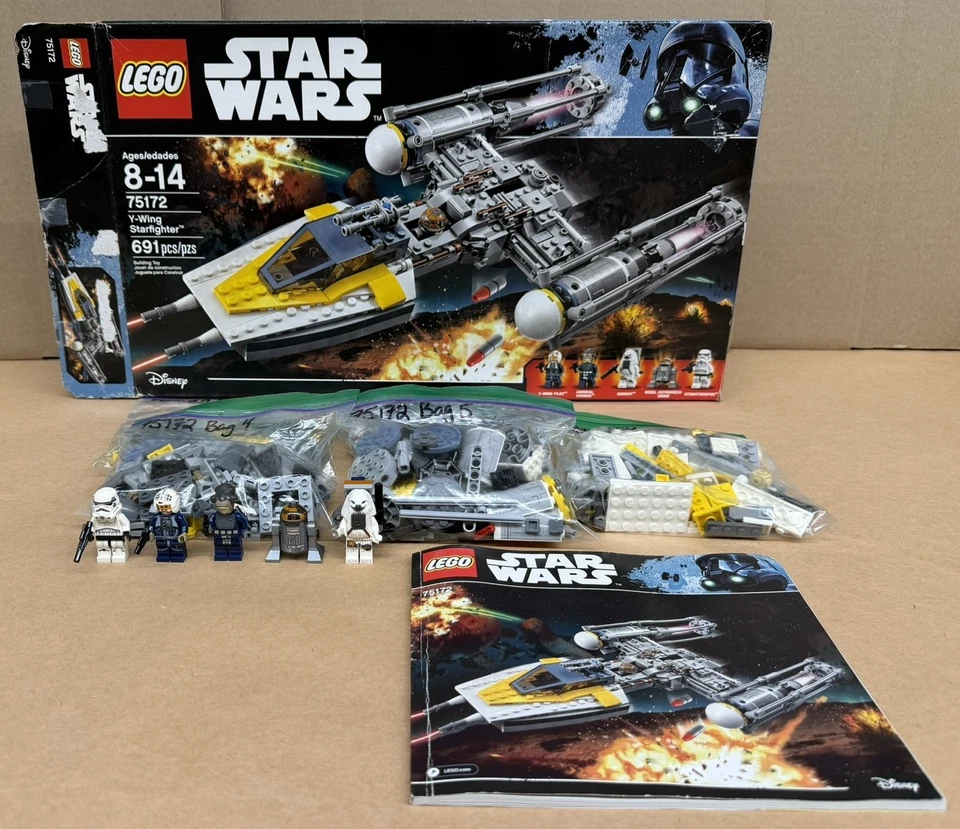 Lego Star Wars 75172 Y-Wing Starfighter 5 minifiguras 691 peças com caixa - Imagem 2 de 4