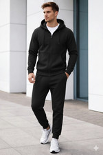 Men  s Classic Fleece Tracksuit   Zip-Up Hoodie  Jogger Pants Set