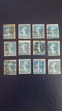 lot timbres semeuse 25c bleu PERFORES a definir cote+++