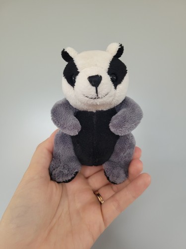 Asda Cuddle Crew Small Soft Toy Black White Black Badger