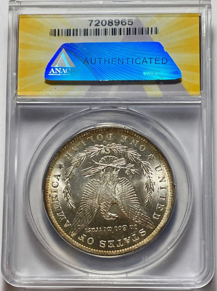 Dólar de plata Morgan 1884-O "titular de casa ordenado" ANACS MS64 tonificación Foto 2 de 4