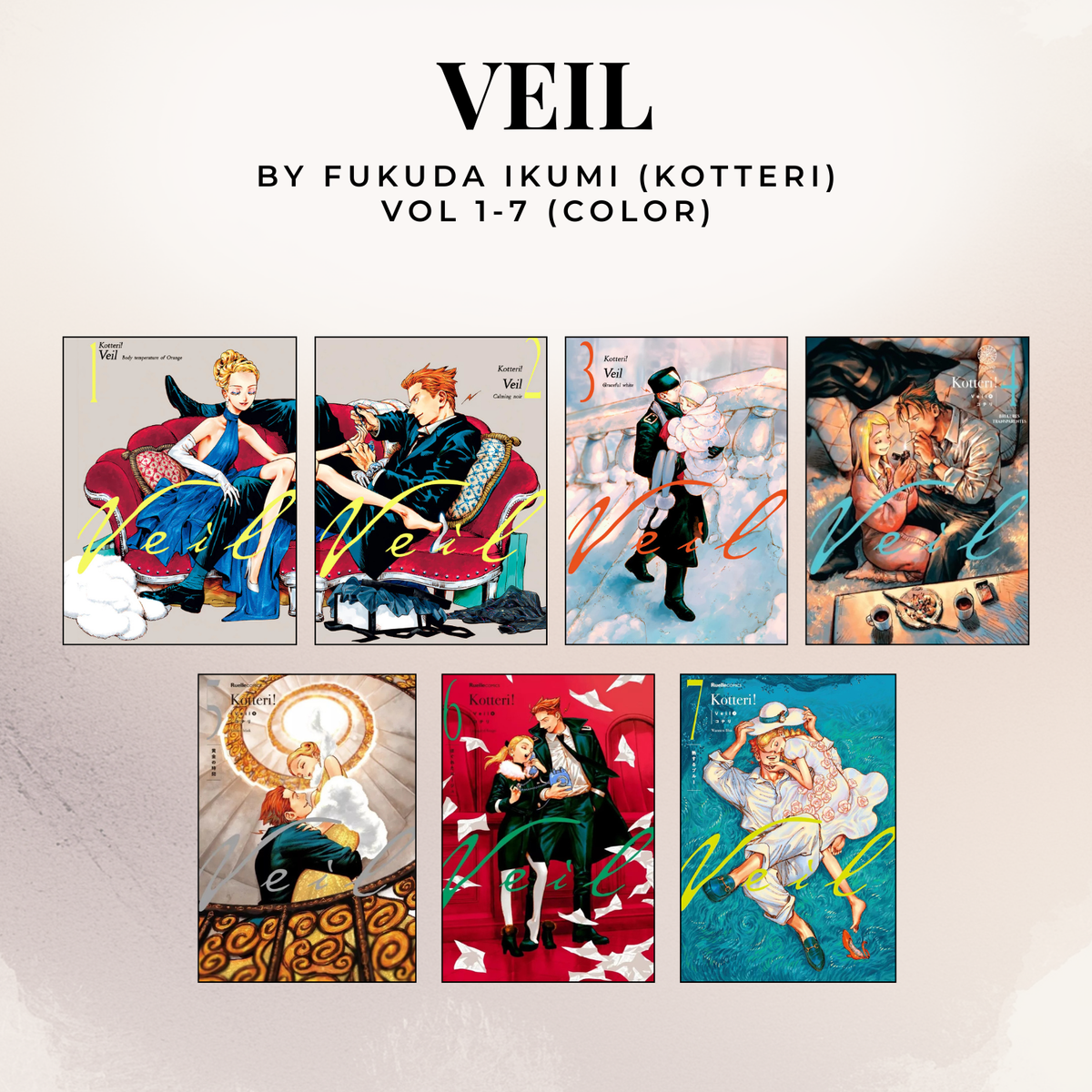 Veil Manga by Kotteri Vol 1–7 Complete English Romance with Slice