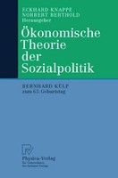 ÖKonomische Theorie Der Sozialpolitik Eckhard Knappe