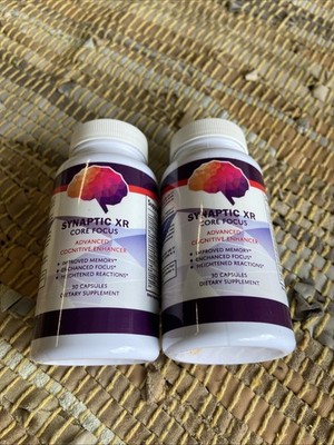 2x  Synaptic XR Core Focus Advanced Cognitive Enhancer 30 Caps Exp 09/2027