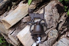 Türglocke Katze Nostalgie Landhausstil Türklingel Gartendeko door bell Gusseisen