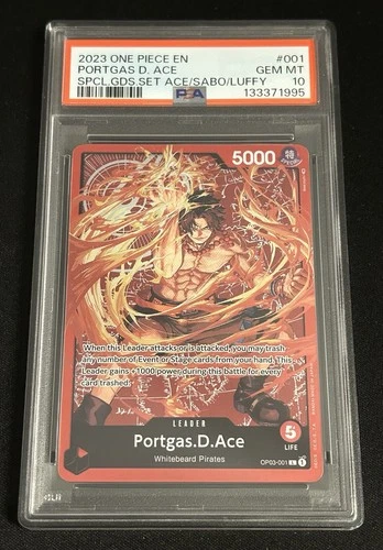 One Piece Portgas D. Ace OP03-001 Special Goods Set Promo PSA 10 🔥