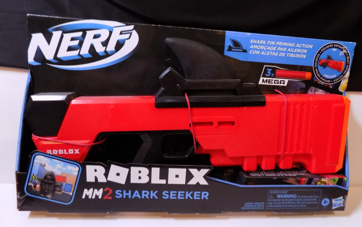 Nerf Roblox MM2 Shark Seeker Dart Blaster w/ Exclusive Virtual