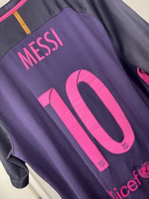 NIKE 2016-17 #10 MESSI BARCELONA AWAY JERSEY MENS XL DEEP PURPLE