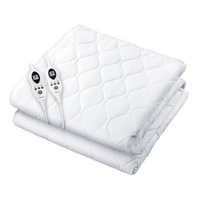 Beurer UWB80 Heated Mattress Pad King, Dual Control - King Size, White