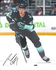 Ryker Evans Seattle Kraken Signed 8x10 Photo COA