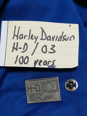 HARLEY DAVIDSON H-D 03 100 YEARS GREAT MOTORCYCLES 100TH ANNIVERSARY PIN TAC PIN