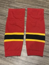 Calgary Flames Stadium Series Themed Hockey Socks Junior 23” Edge Style Red Gold