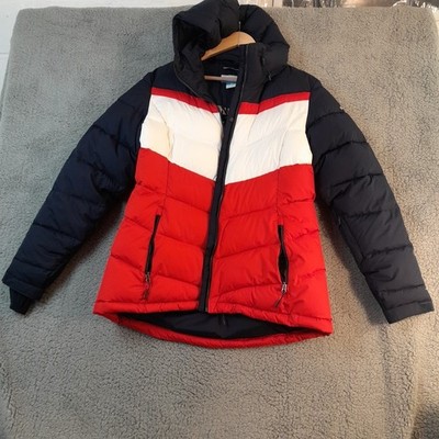 New COLUMBIA Women's Abbott Peak Omni Heat Hooded Puffer Ski Jacket Size Large