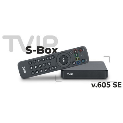 TVIP S-Box v.605 SE Bluetooth Fernbedienung 4K UHD Linux IPTV HEVC Dual Wifi