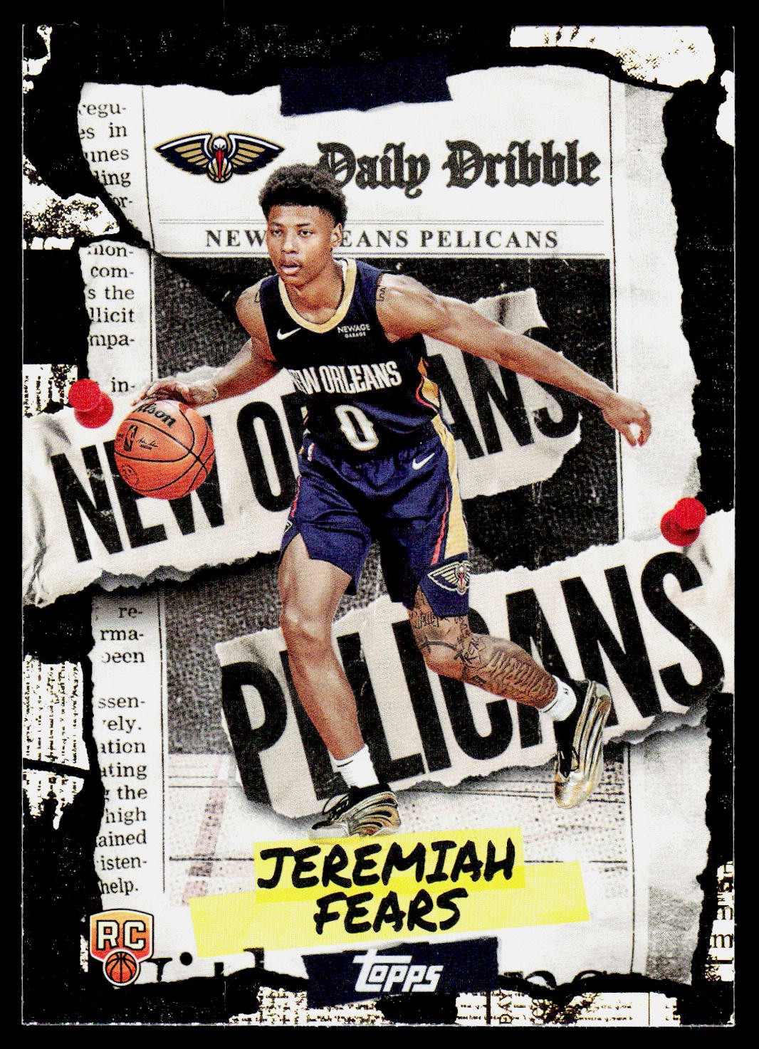 Jeremiah Fears 2025-26 Topps The Daily Dribble New Orleans Pelicans