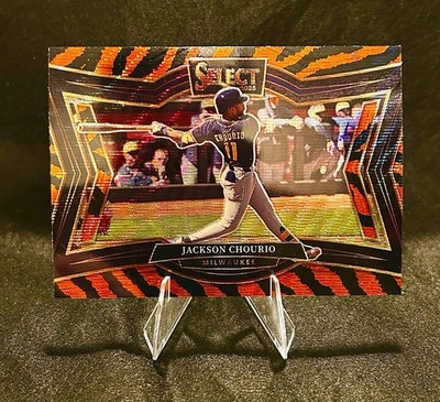 2025 Panini Select Jackson Chourio TIGER STRIPE SSP 🔥 Diamond