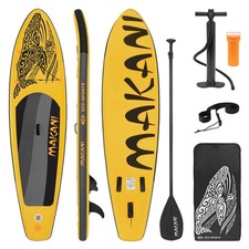Surfboard stand up paddle board SUP gonfiabile con pagaia e pompa giallo 320x80