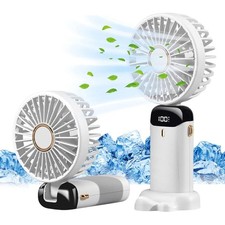 NEW Mini Desk Neck Handheld Turbo Fan 5 speed Rechargeable Cooling Fan USB-C