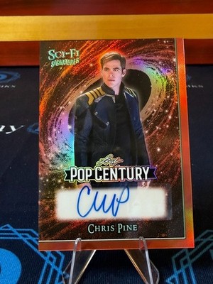 2026 Leaf Metal Pop Century CHRIS PINE Sci-Fi AUTO Galaxy /3 Star Trek RARE