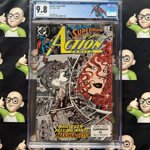 Action Comics 645~CGC 9.8~ Superman~KEY~1st MAXIMA~🔥HIGHEST GRADE🔥TOP POP🔥