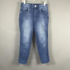 Seven7 Jeans Womens 10 Blue High Rise Skinny Crop Stretch Denim Cropped Pants