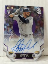Fernando Tatis Jr 2019 Topps High Tek Purple Parallel On-Card Auto /99 Rookie