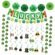 St. Patrick's Day Decorations Kit, Hanging Swirls, Banner, Saint Patrick