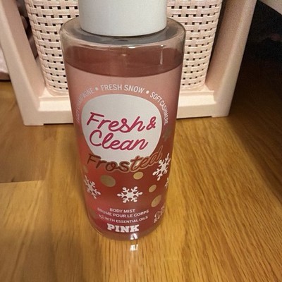 PINK Fresh & Clean Frosted Body Mist Women 8.4 fl oz Essential Oils