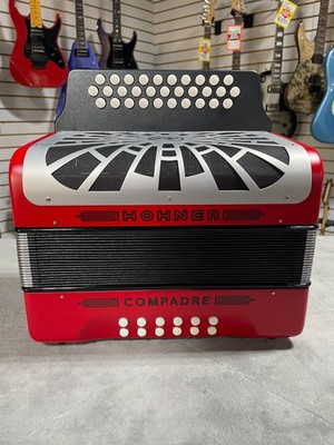 Hohner Compadre Diatonic Accordion - Keys of G/C/F - Red