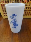Vtg Harpers Advertising Penn State University Nittany Lions Milk Glass