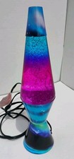 Northern Lites Lava Lamp 14.5" Blue Pink Purple WORKS glitter Needs Bulb