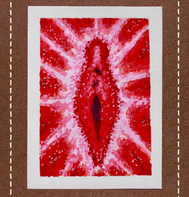 ACEO Original Tradeable Art Card 2.5x3.5'' Berry Close Tiktok vi0letree