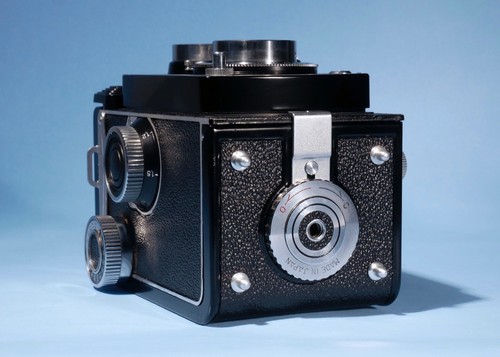 Yashica A 120 pellicola medio formato 6x6 fotocamera TLR obiettivo Yashimar 80 mm f3,5 * superba - Foto 9 di 13