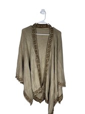 Elegant Tan Poncho Shawl