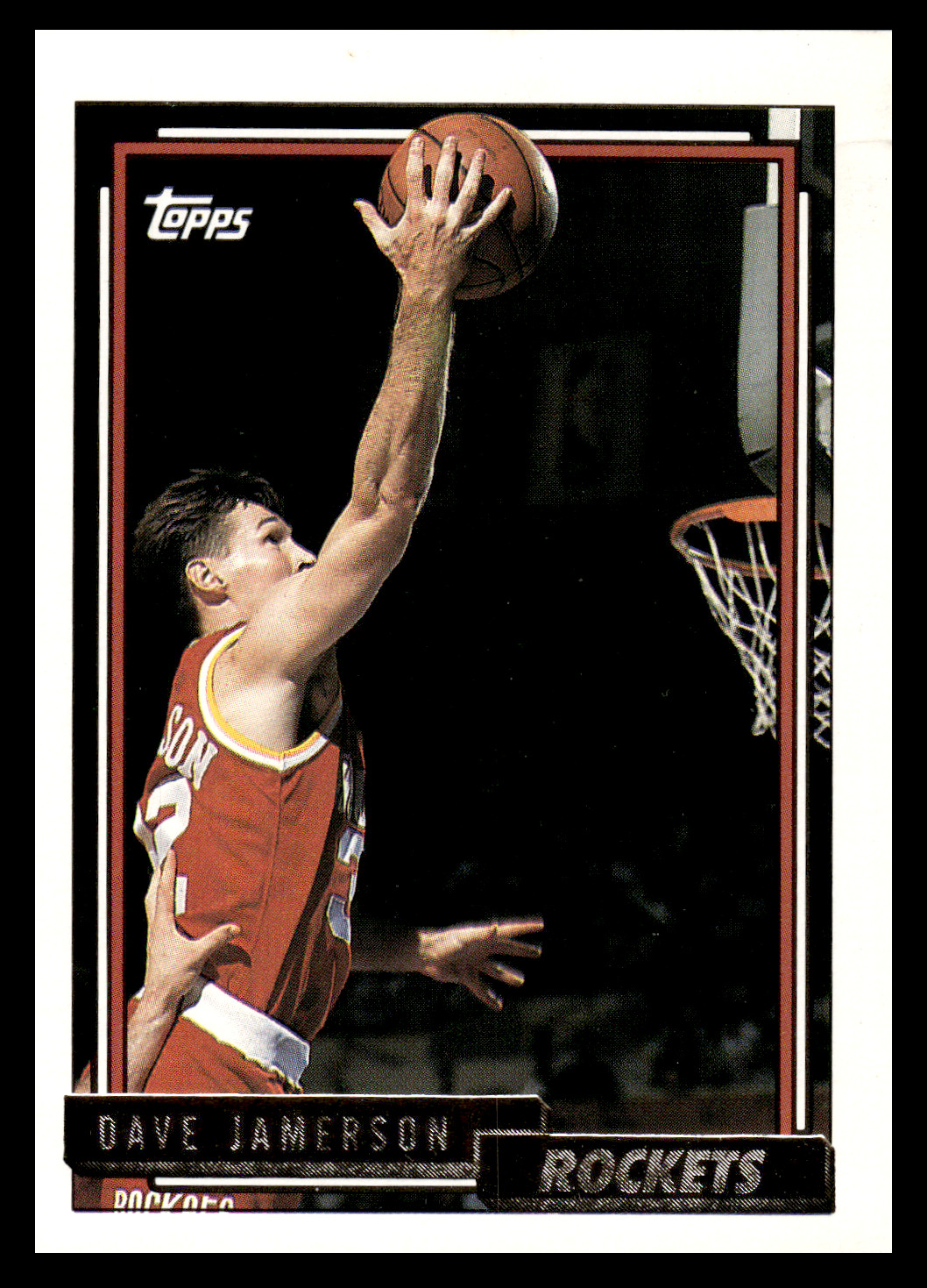 1992-93 Topps Gold Dave Jamerson #179 Houston Rockets NBA Basketball