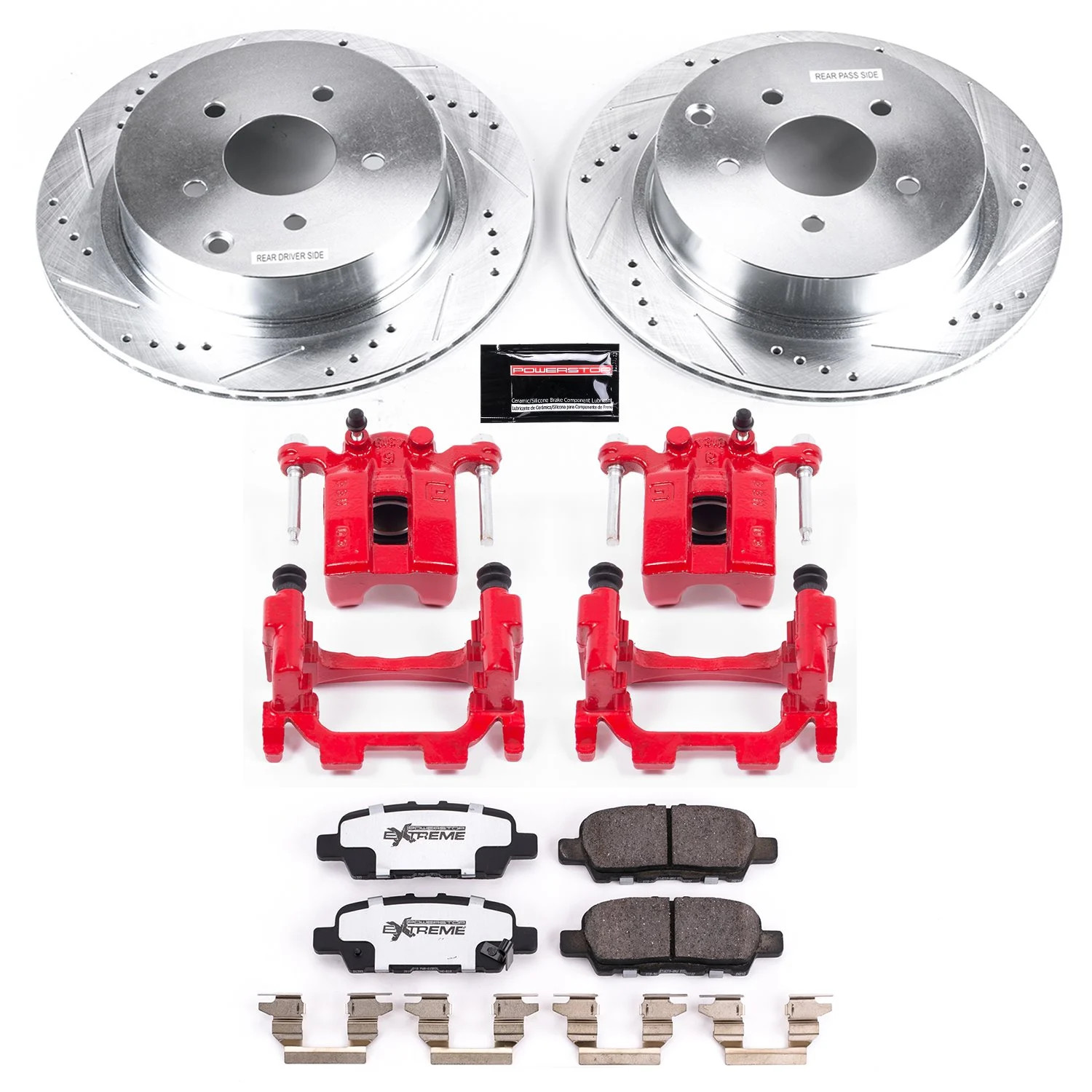 Power Stop KC8021-26 Z26 Extreme Street Warrior 1-Click Brake Kit w/Calipers