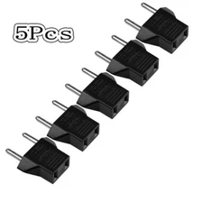 New 5Pcs US/USA to European Euro EU Travel Charger Adapter Plug Outlet Converter