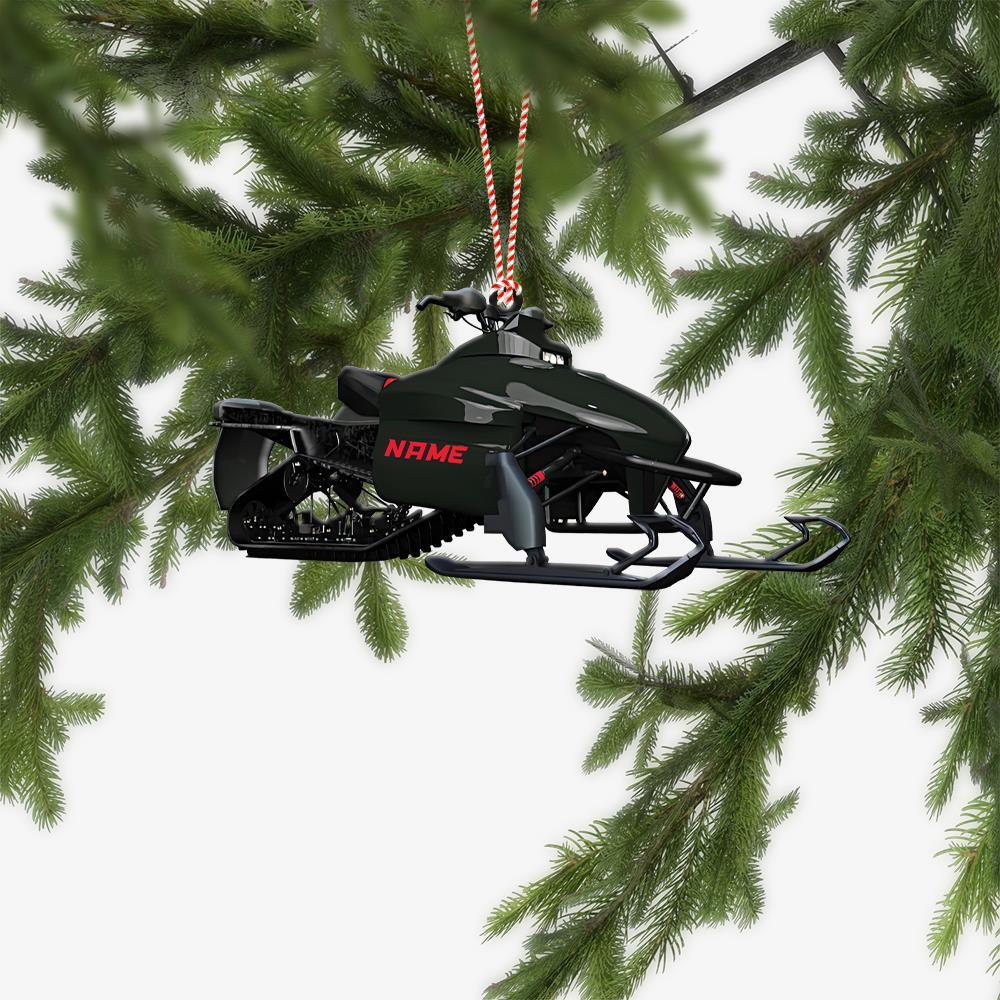 Personalized Snowmobiling Christmas Ornament  Snowmobile Car Ornament Xmas Gift
