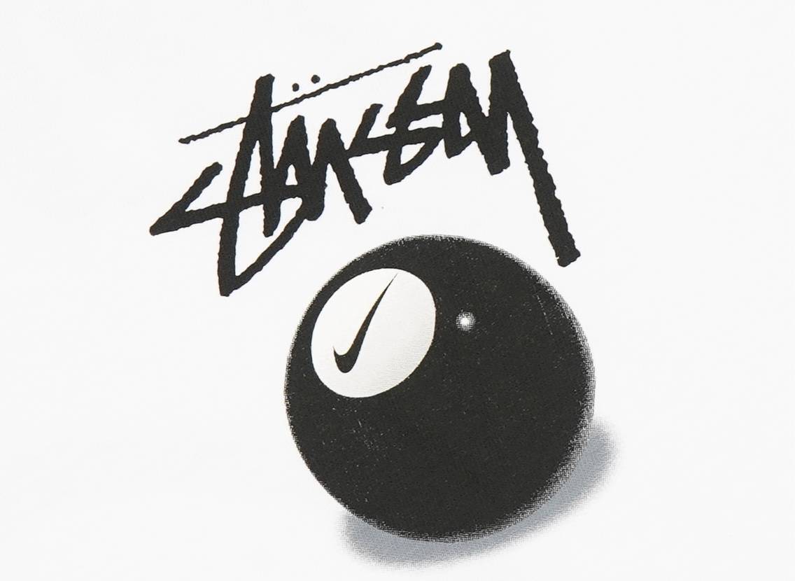 Stussy × Nike SS 8 Ball T-Shirt Tee White Size XS-XXL Brand New