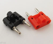 20x Nickel Plated Screw Type Dual Banana Plug Speaker Cable Amplifier Connector