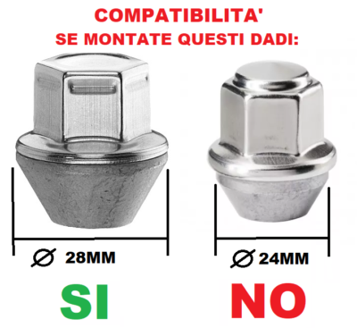 Kit N°20 dadi bulloni cerchi in lega Jeep Cherokee XJ - Four X Rocker