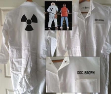 BACK TO THE FUTURE DOC BROWN Hi Quality Radiation JUMPSUIT COSTUME Halloween