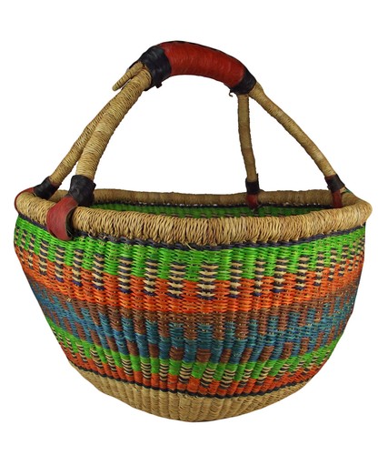 Der Echte Afrika Bolgakorb Einkaufskorb Marktkorb Leder Produktnr.A6 - Bild 6 von 7