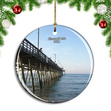 USA America Emerald Isle Fishing Pier Christmas ornament city travel souvenir